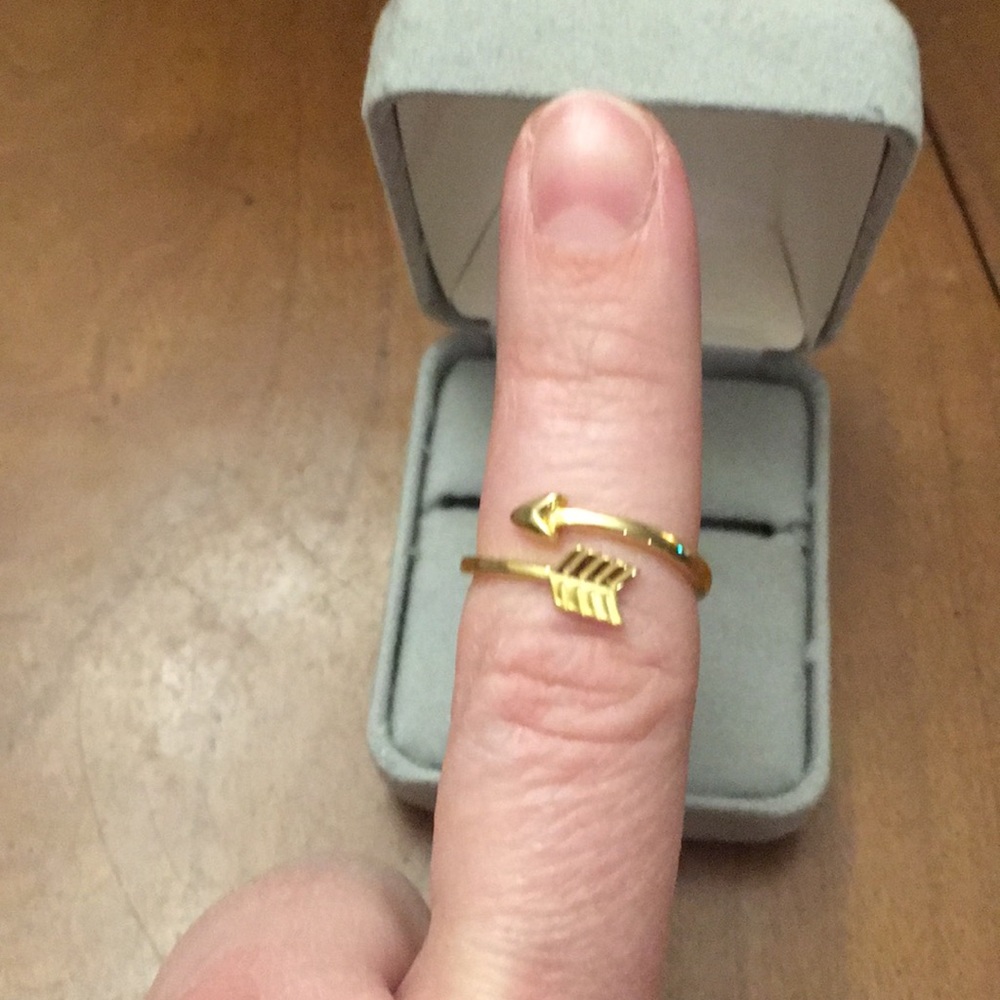 GOLD PLATED STERLING SILVER WRAPAROUND RING - Picture 5 of 5